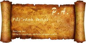 Péntek Antal névjegykártya